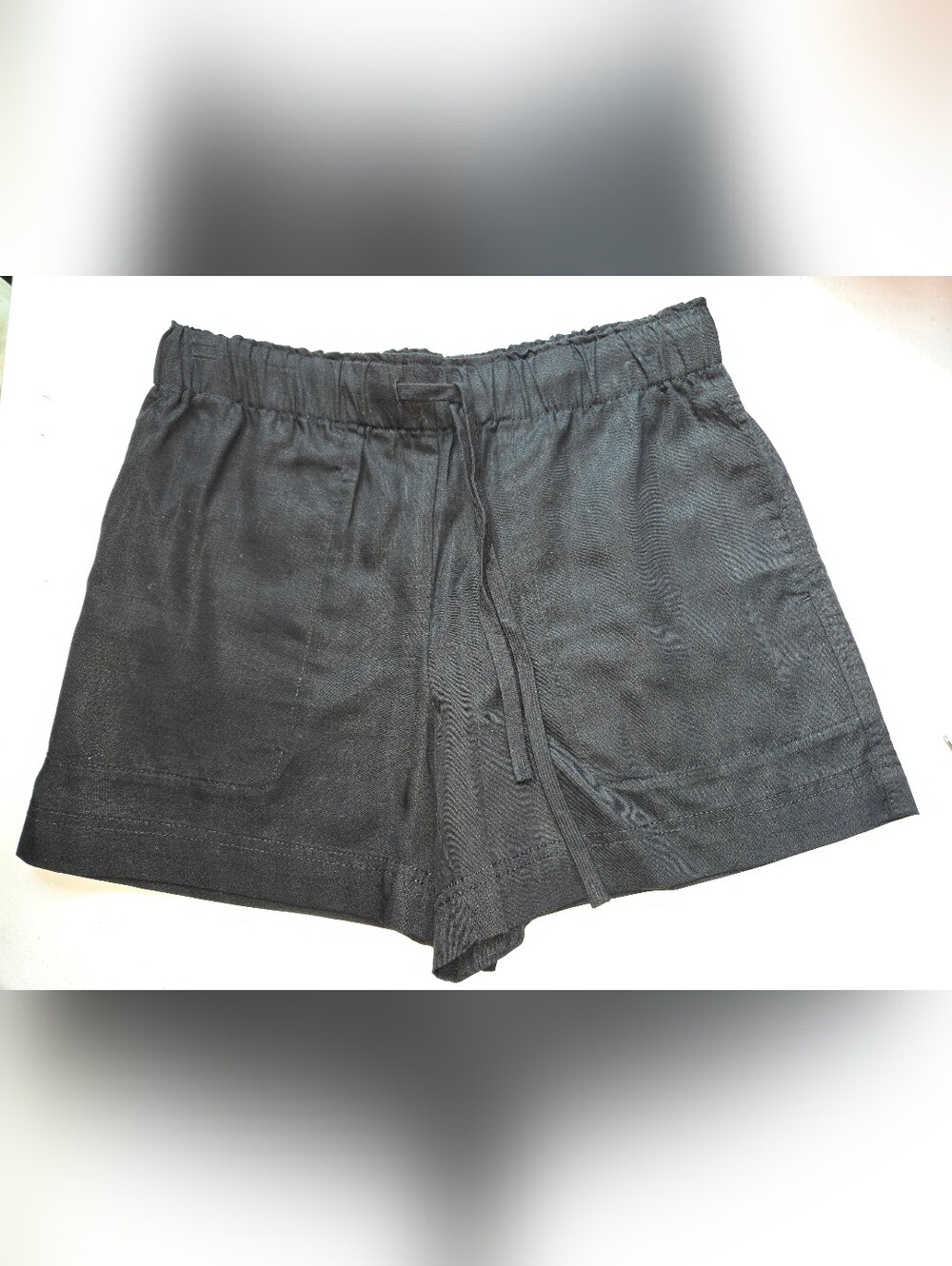 Hilary Radley Black Women's Drawstring Pockets Tencel Shorts Size S
